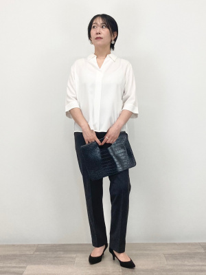 Aさん専用 ユニクロ公式 | レーヨンスキッパーブラウス/7分袖