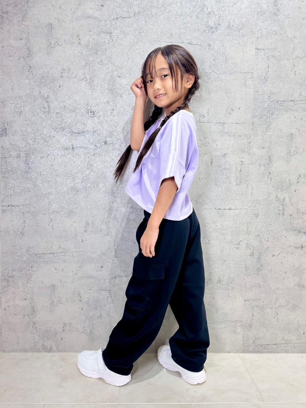 GIRLS エアリズムコットンクロップドTシャツ、GIRLS エアリズム