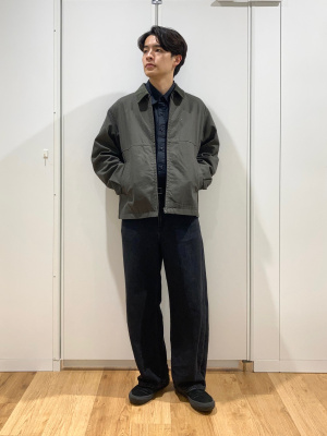 【新品】ユニクロU ジップアップショートブルゾン　ブラック XLサイズ 新品】ユニクロU ジップアップショートブルゾン ブラック XL