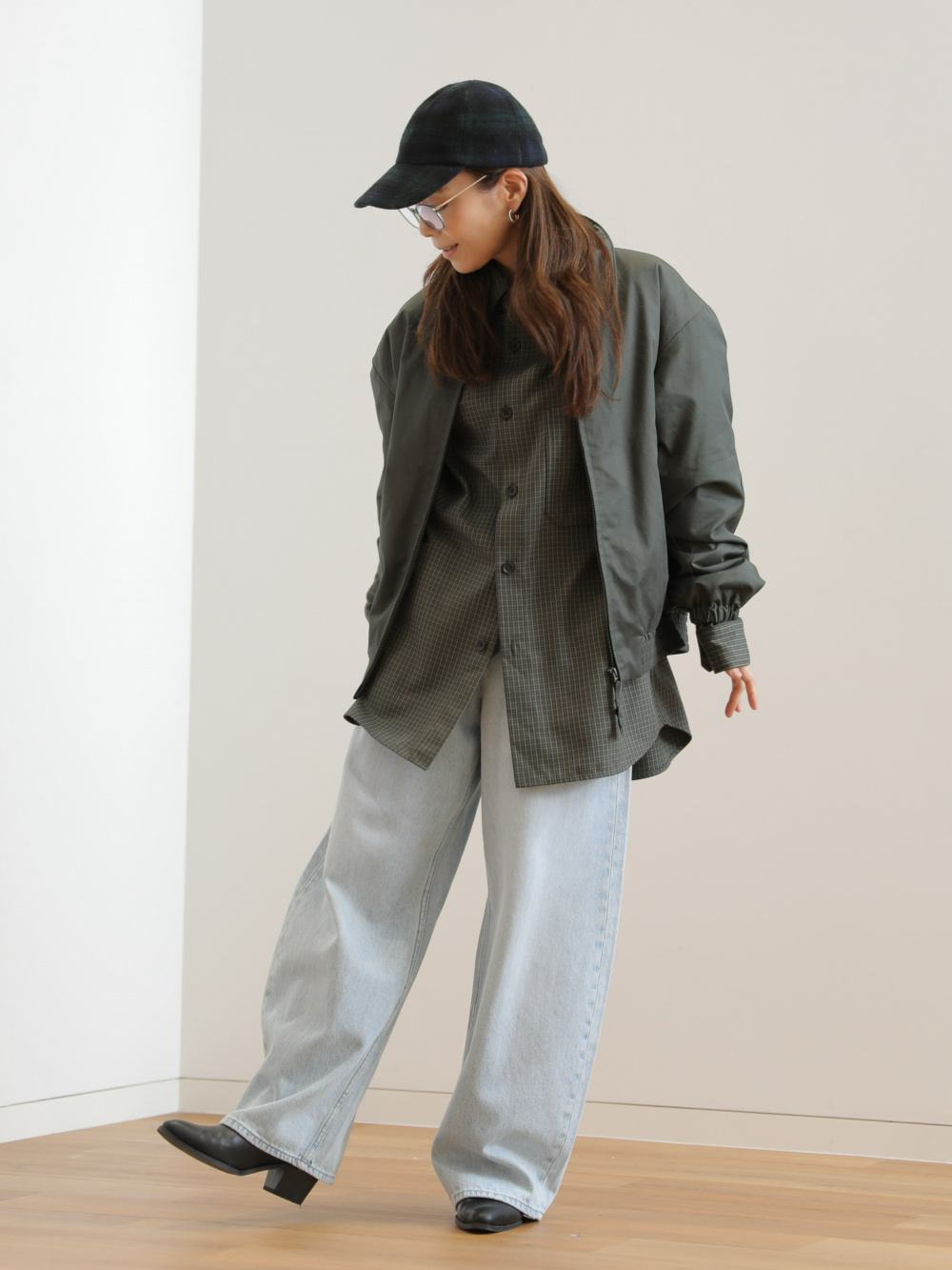 ♡新品タグ付き♡今期新作♡ショートブルゾン♡ スプレー加工ダブルジップアウトポケットショートブルゾン