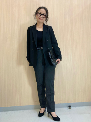 ユニクロ　感動ダブルジャケット　ブラック XL UNIQLO ユニクロ ダブルジャケット L ブラック 2024年モデル