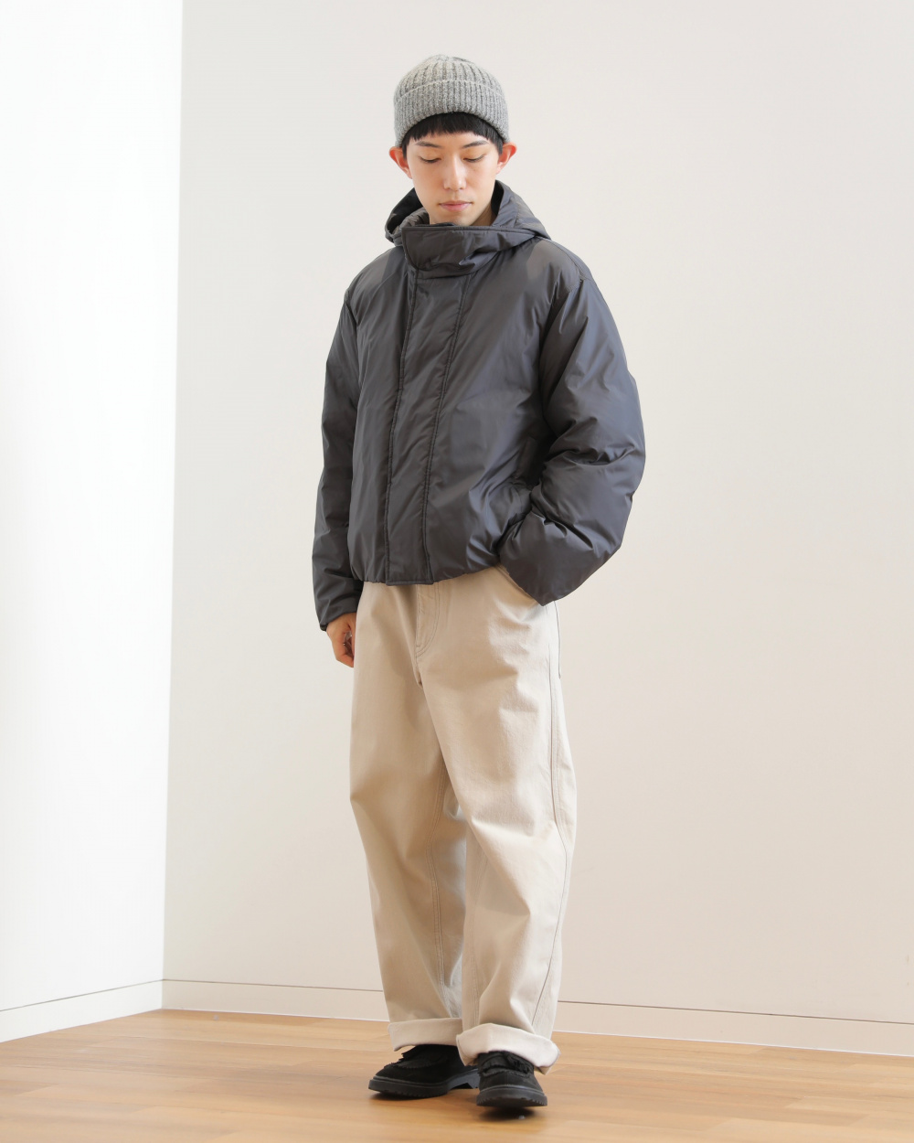 オーバーサイズカラーデニムジャケット、ワイドフィットカラージーンズ