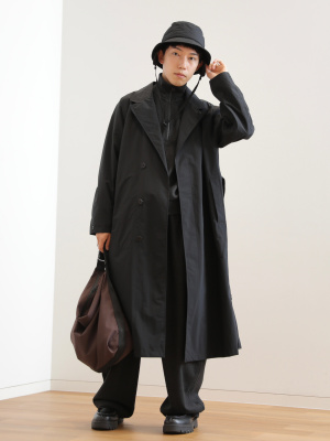 UNIQLO U コットンロングコート サイズXL ブラック　新品7,990円 UNIQLO - コットンロングコート XL UNIQLOの通販 by ☆'s shop