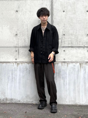 XL【新品】UNIQLO U　オーバーサイズカラーデニムジャケット　ブラック ユニクロU オーバーサイズカラーデニムジャケット L ブラック