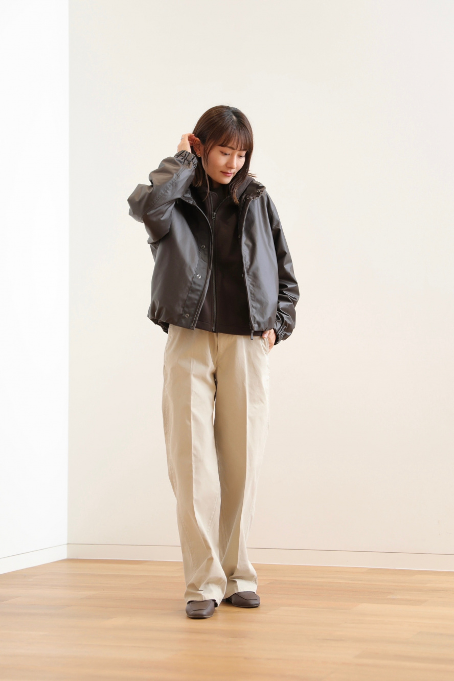 ダブルフェイスクルーネックセーター」の着用コーディネート