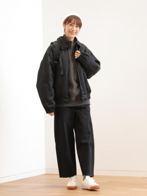 UNIQLO U パフテックショートブルゾン ブラック L UNIQLOパフテックショートブルゾン | 月日は百代の過客