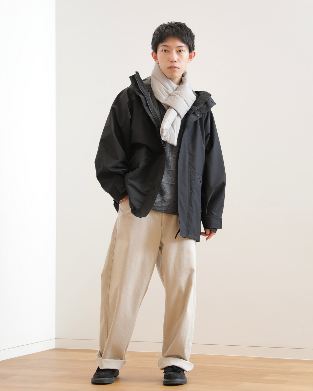 2点セット　オーバーサイズカラーデニムジャケット　ワイドフィットカラージーンズ オーバーサイズカラーデニムジャケット、ワイドフィットカラー