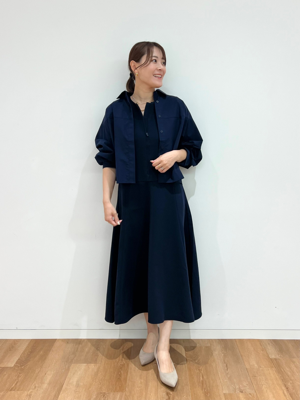 ネイビーUNIQLO C ハーフジップワンピースノースリーブ XXL UNIQLO:C購入品】ハーフジップワンピースノースリーブは高見え間違い