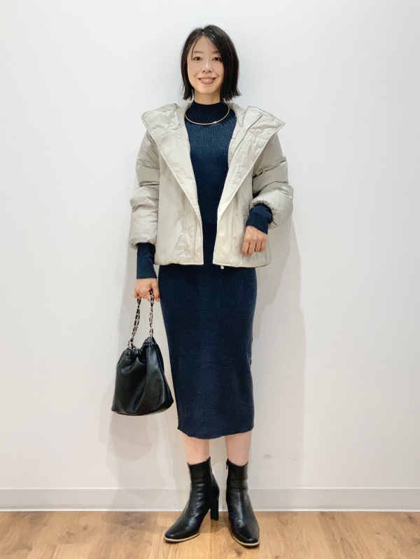 3Dニットメリノブレンドワンピース（レディース）の着用コーディネート