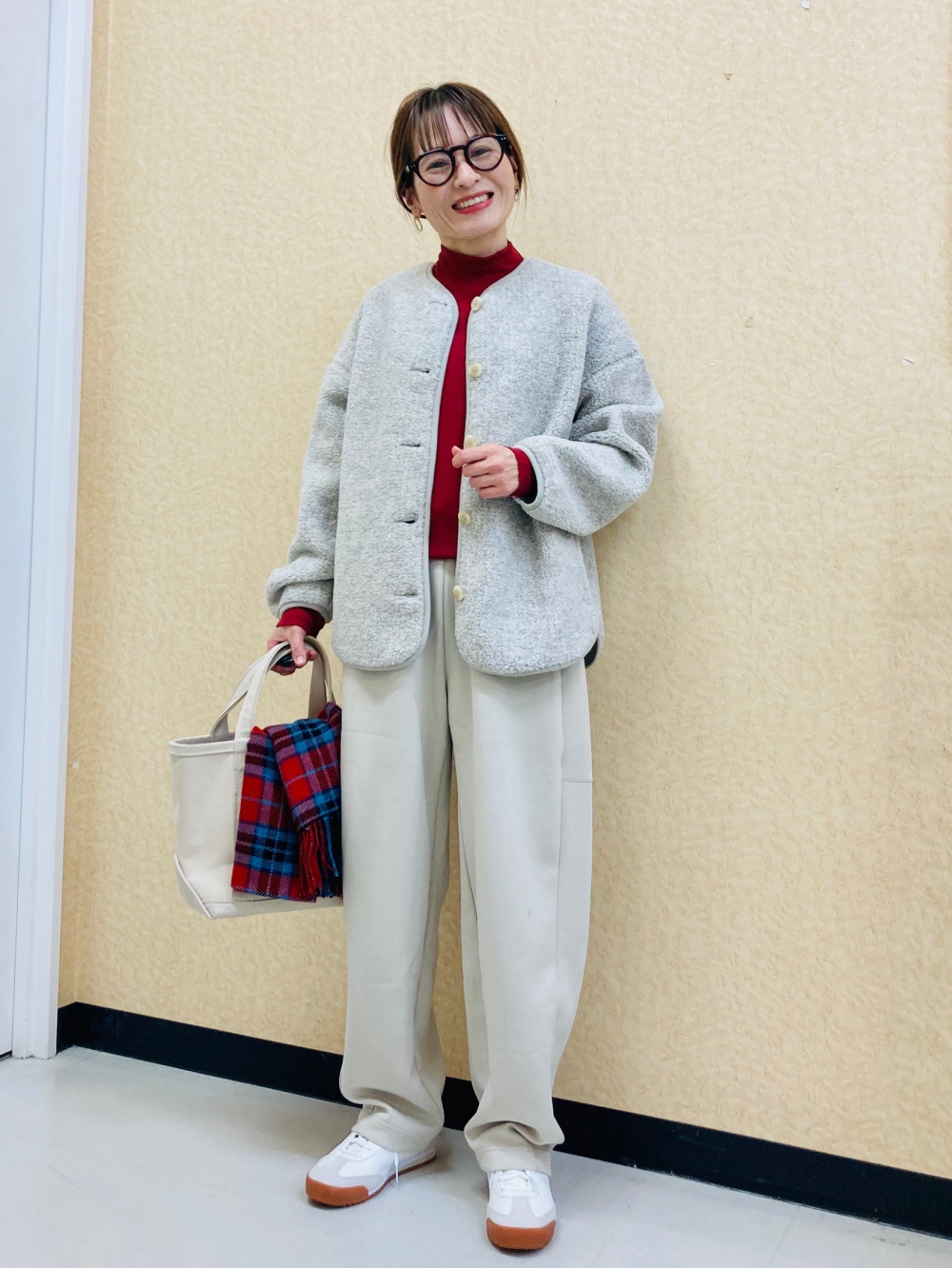 ホーンガーメント　フリースセーター ストライプデザイン ホーンガーメント フリースセーター ストライプデザイン ホーン