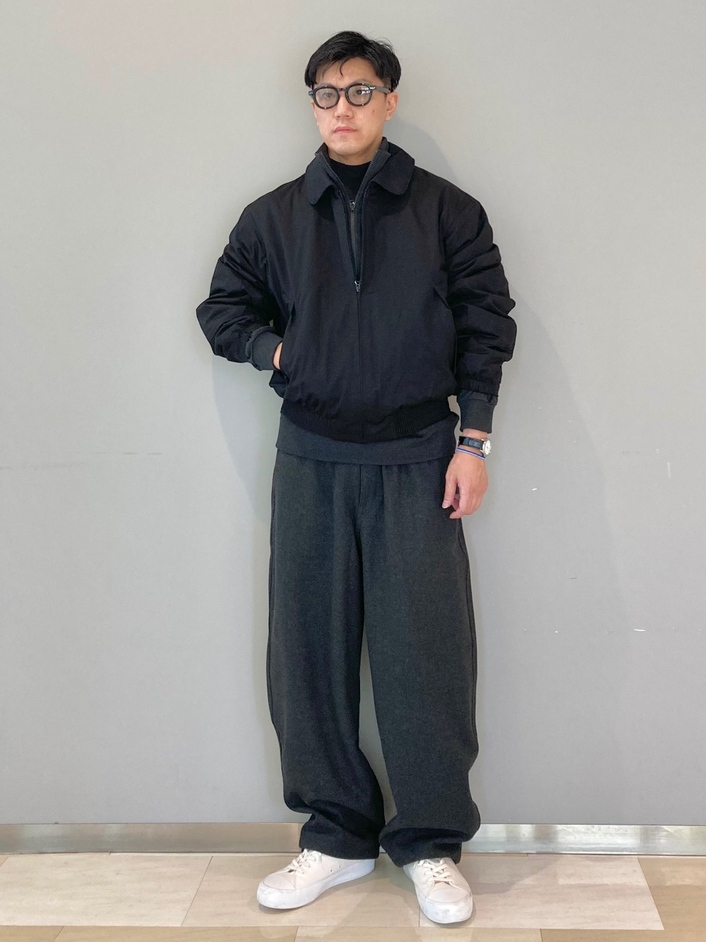 パフテックショートブルゾン、ツイルワークオーバーサイズシャツ