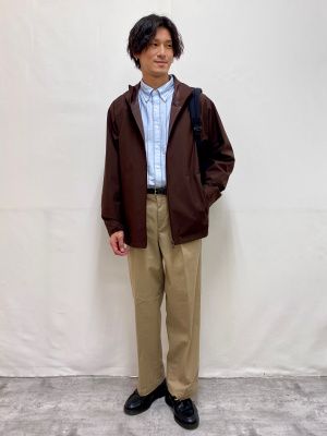 UNIQLO：C ブロックテックパーカ ダークブラウン Ｌサイズ 新品未使用】UNIQLO ユニクロ C ブロックテックパーカ ダーク