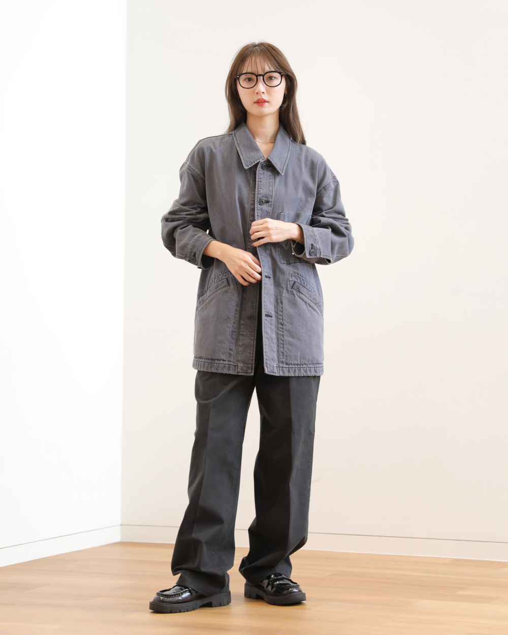 UNIQLO オーバーサイズカラーデニムジャケット ワイドフィットカラージーンズ オーバーサイズカラーデニムジャケット、ワイドフィットカラージーンズ