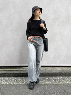 ユニクロ公式 | ワイドストレートジーンズ