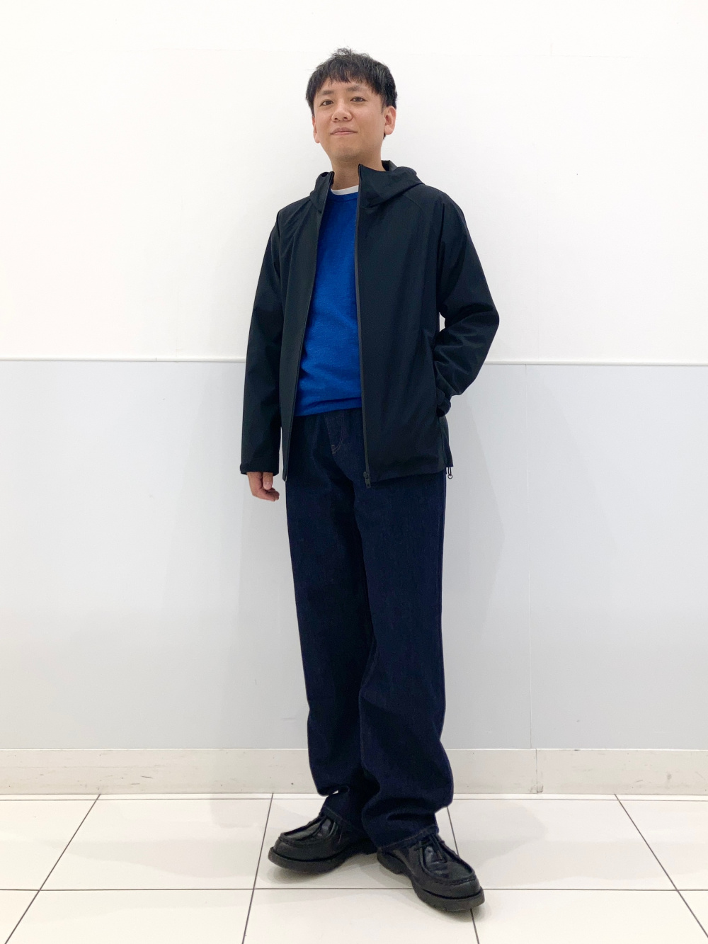 テコチチ　おまとめ ブロックテックパーカ/3Dカット、ステテコ/リラックスフィット」の着用