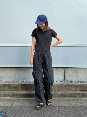 【mario】新品未使用　lig. ブラック ワイドカーゴパンツ ニッセン パンツ ワイド カーゴ ロングパンツ M-10L 大きい