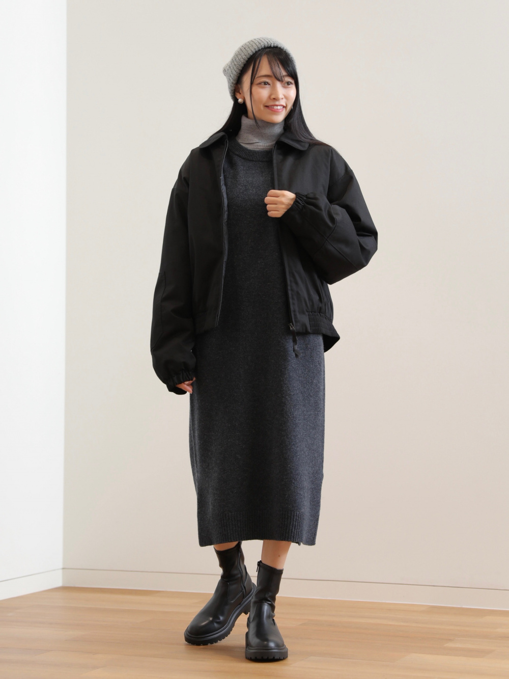 パフテックショートブルゾン」の着用コーディネート| ユニクロ公式