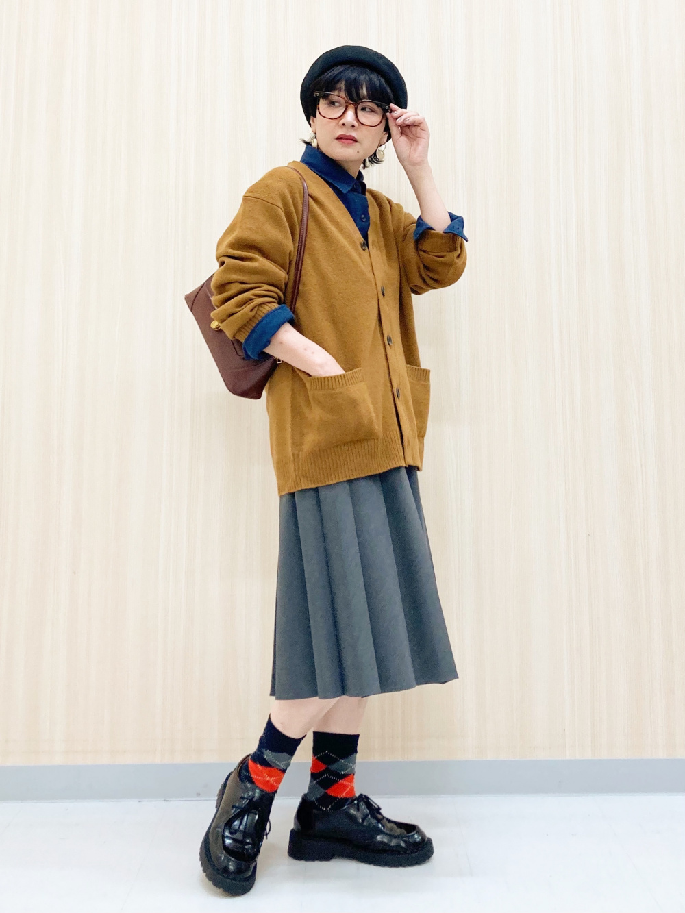 ツイードテーラードジャケット、フレアスコート」の着用コーディネート