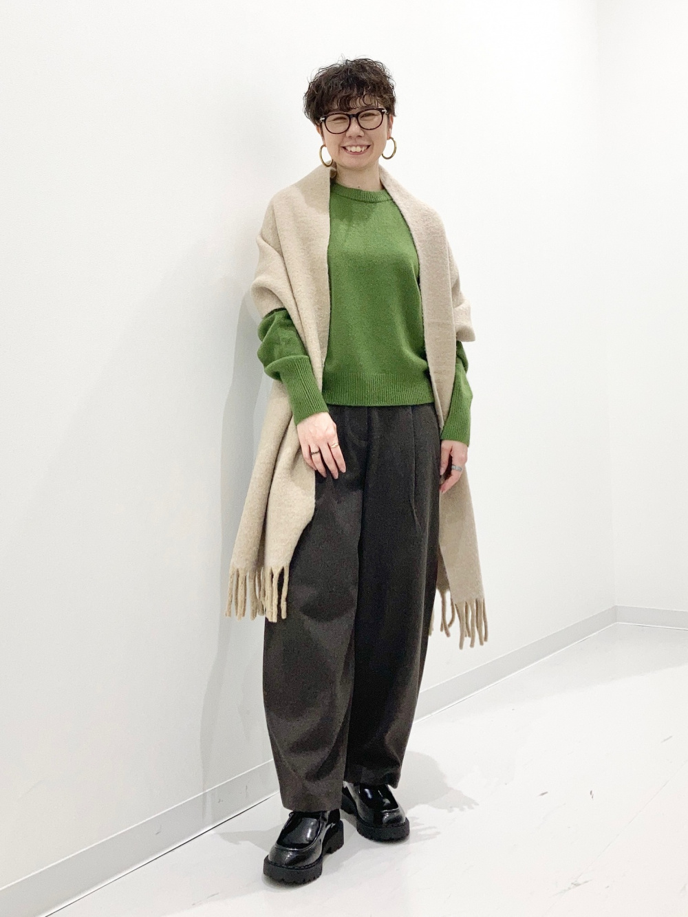 ツイードテーラードジャケット、フレアスコート」の着用コーディネート