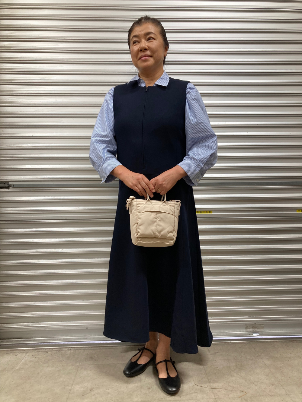 ハーフジップワンピースノースリーブ、ツイードテーラードジャケット