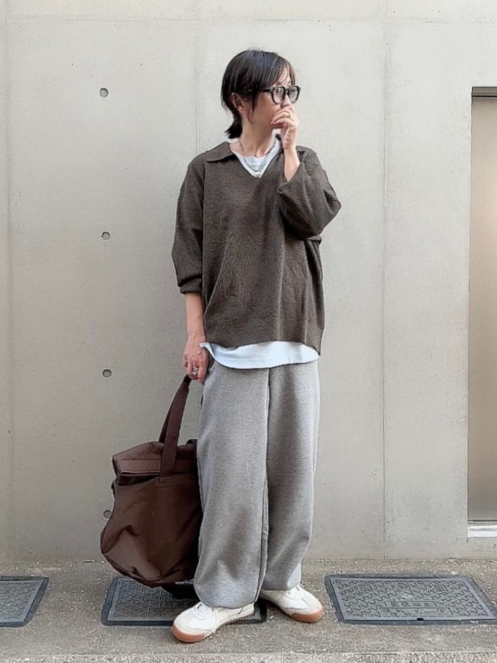 ワイドリブスタンダードヘンリーネックTシャツ 半袖 main image 1