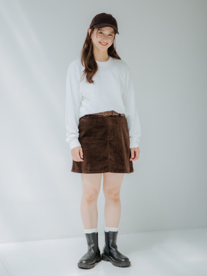 ユニクロ公式 | コーデュロイミニスカート