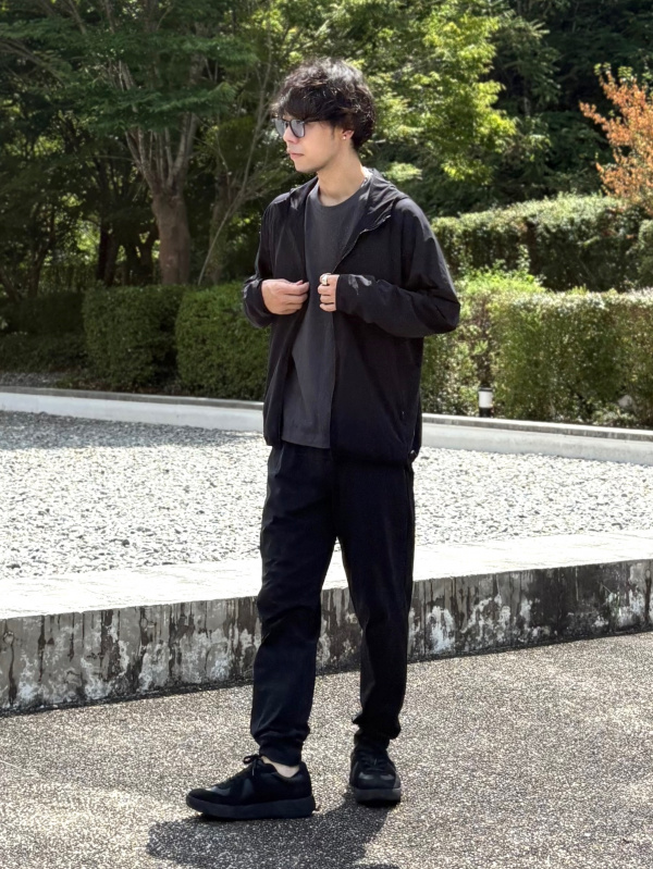 ウルトラストレッチアクティブジョガーパンツ（メンズ）の着用