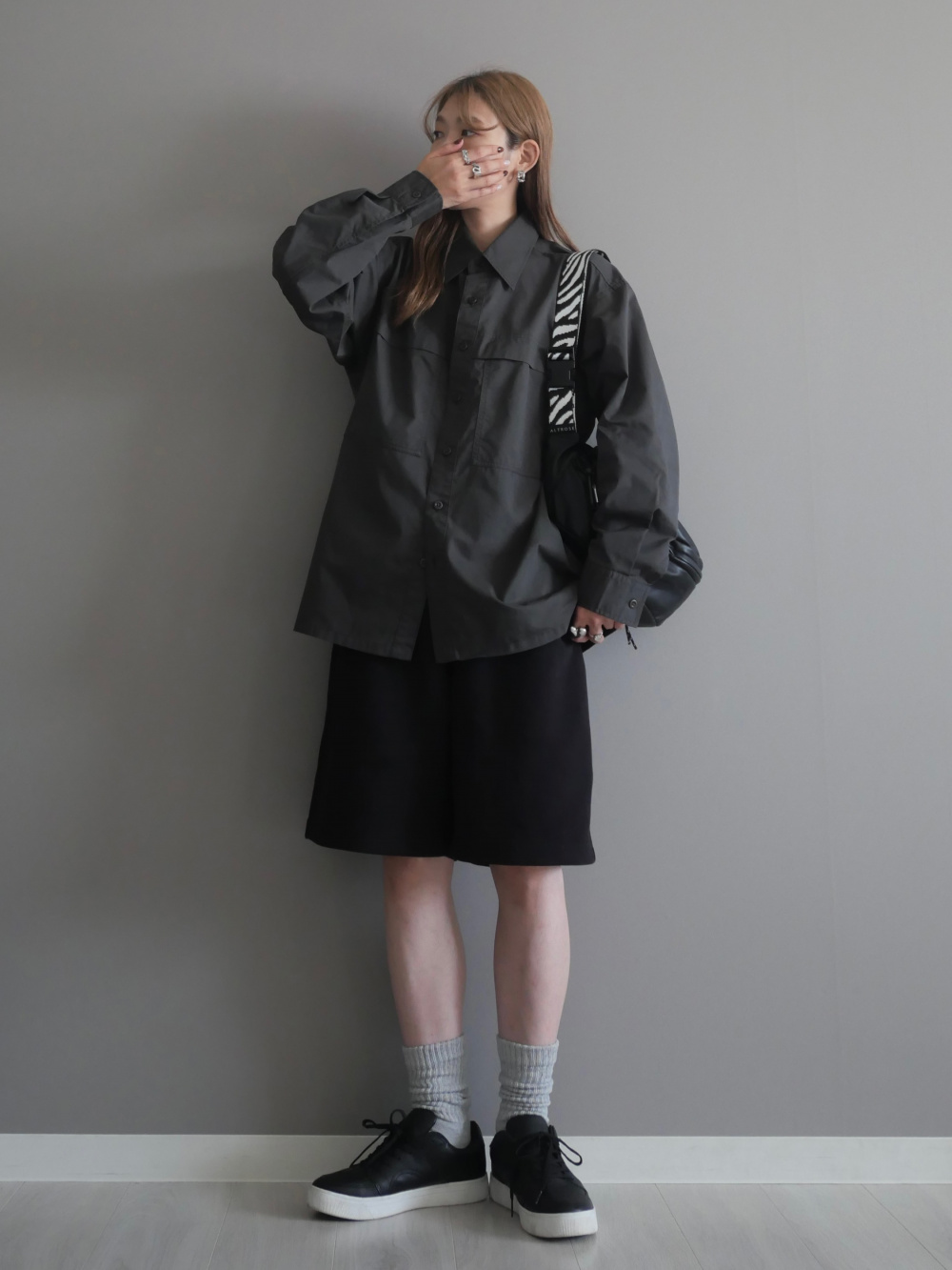 リラックステーラードジャケット、コットンオーバーサイズクロップドT