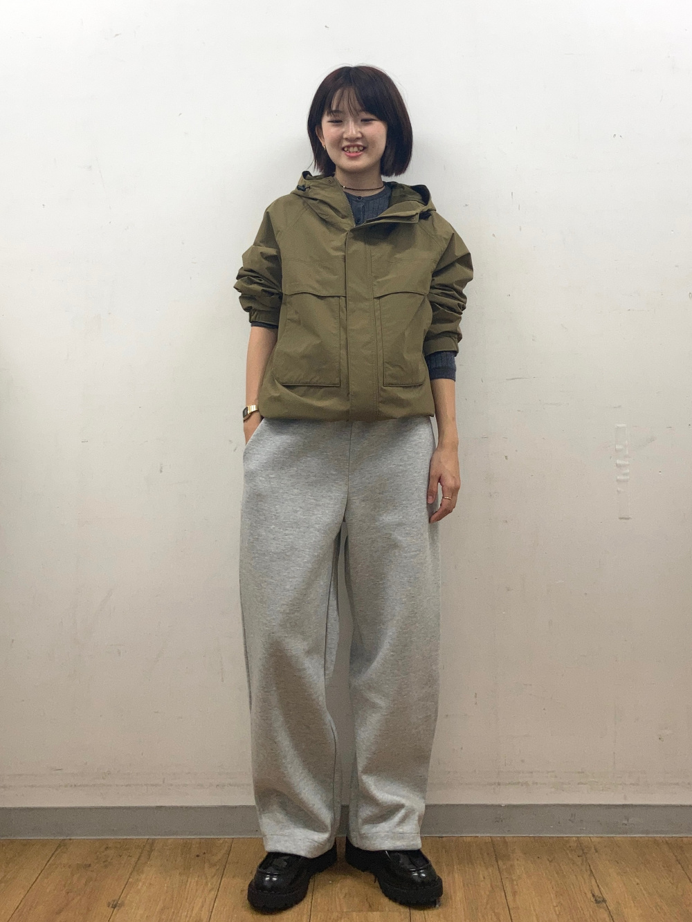 新品☆レイヤードワイドスウェット SHEENA（シーナ） スウェットパンツ ジャージ レオパード柄ボア
