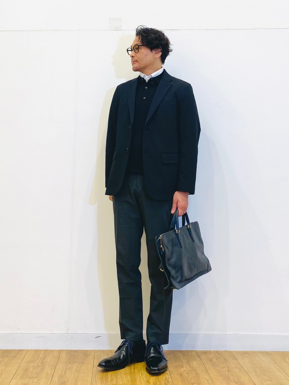 感動ジャケット、ウォッシャブルミラノリブクルーネックセーター」の