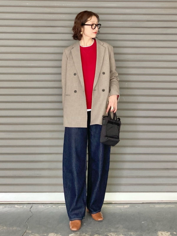 ダブルジャケット/チェック（レディース）の着用コーディネート一覧