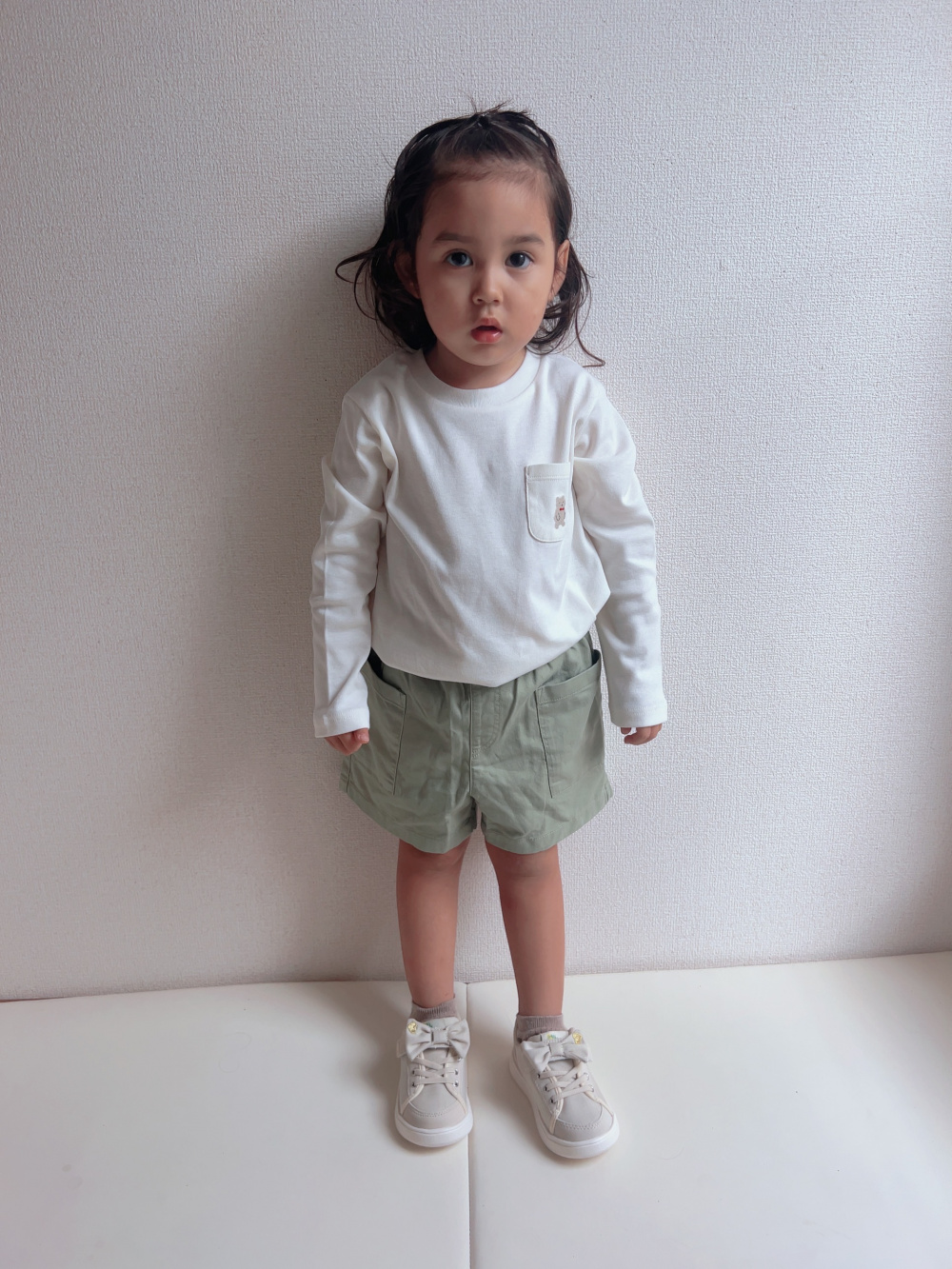 GIRLS mofusand UT、イージーショートパンツ」の着用コーディネート
