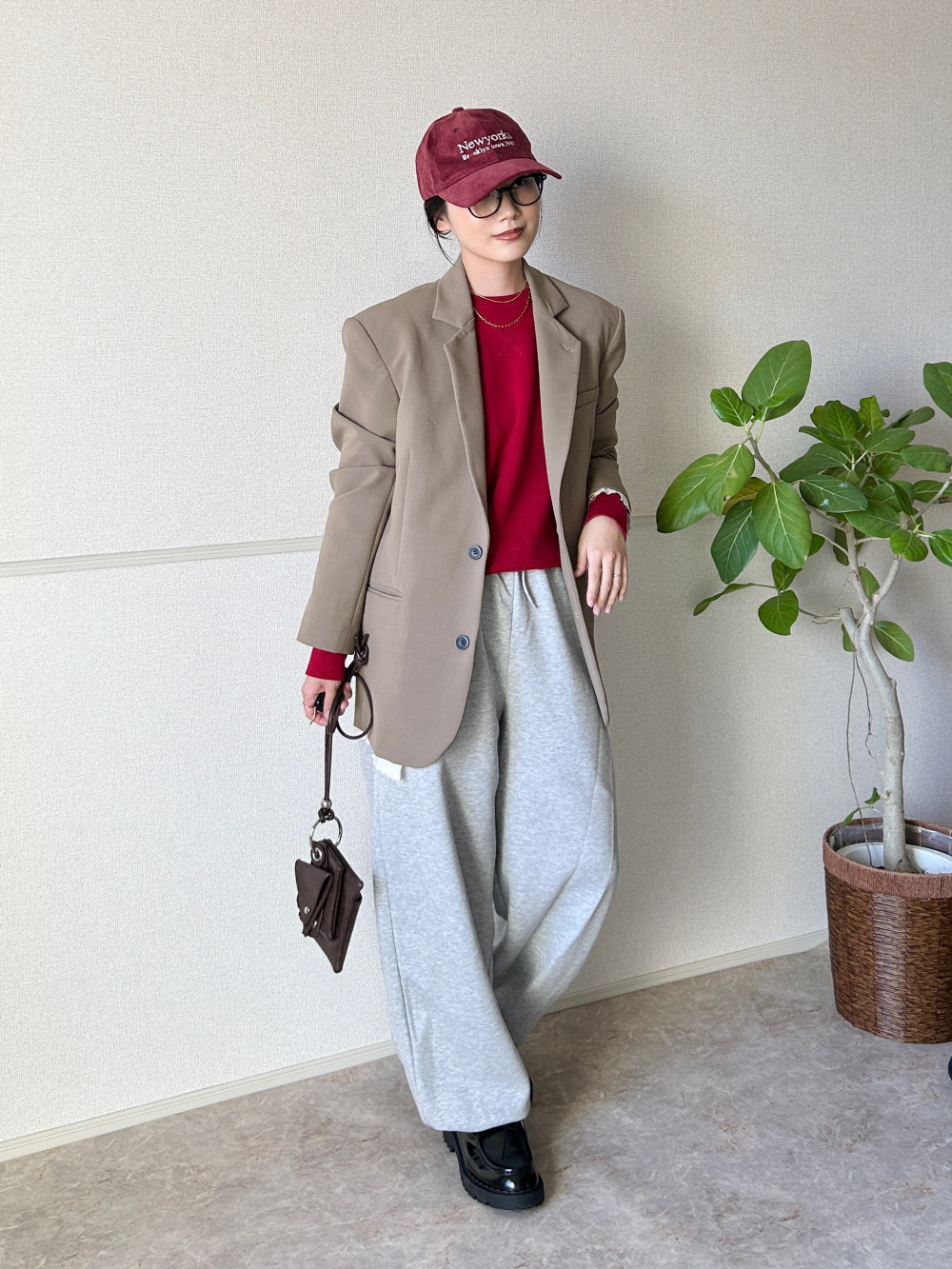 ツイードテーラードジャケット、フレアスコート」の着用コーディネート