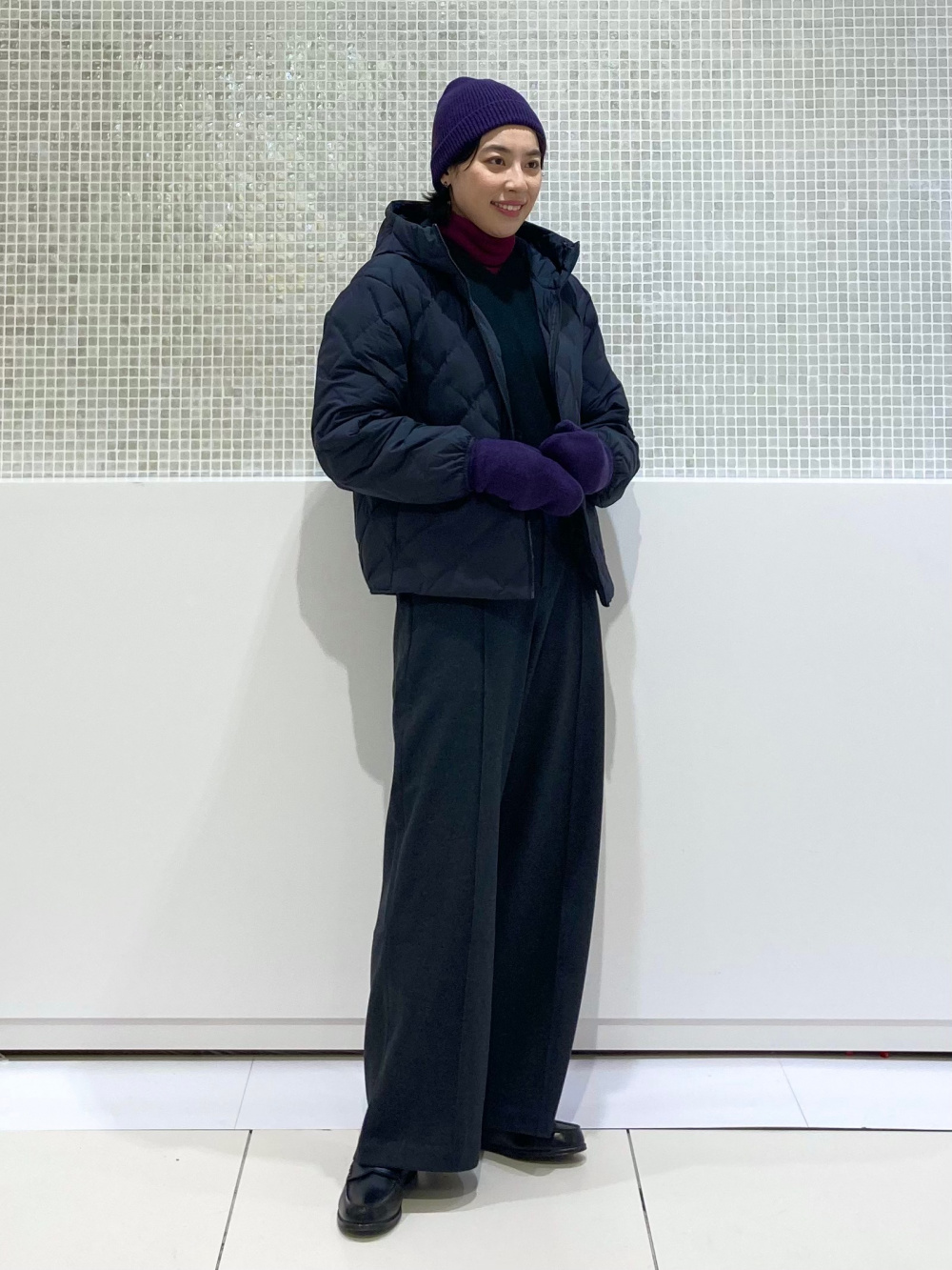 ヒートテックフリースタートルネックT、ソフトニットフリースリブ