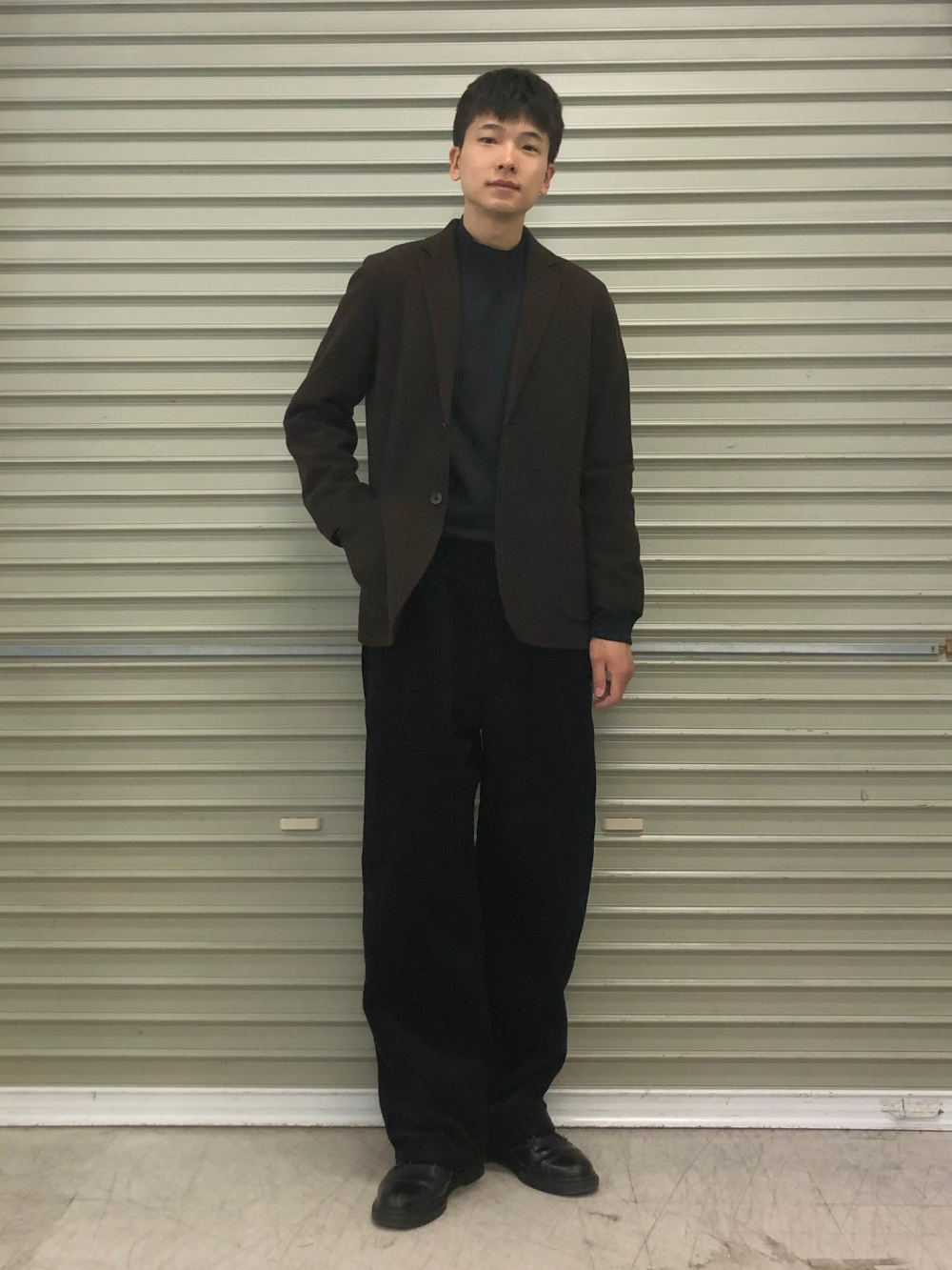 ブラッシュドジャージージャケット/ヘリンボーン、ブラッシュドモック