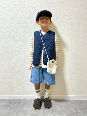 フェイス ポインター ブラウン・グレー ユニクロ公式 | ペインターイージーハーフパンツ