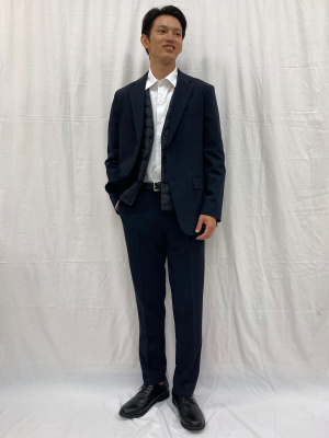 【ナッツ☆ページ】感動ジャケット　ネイビー＆ブラック2着　セットアップ ナッツ☆ページ】感動ジャケット ネイビー＆ブラック2着