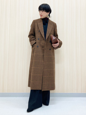 ユニクロC ダブルロングコート ピークドラペルコート マキシ丈コート UNIQLO - UNIQLO ダブルフェイスロングコートの通販 by ashop