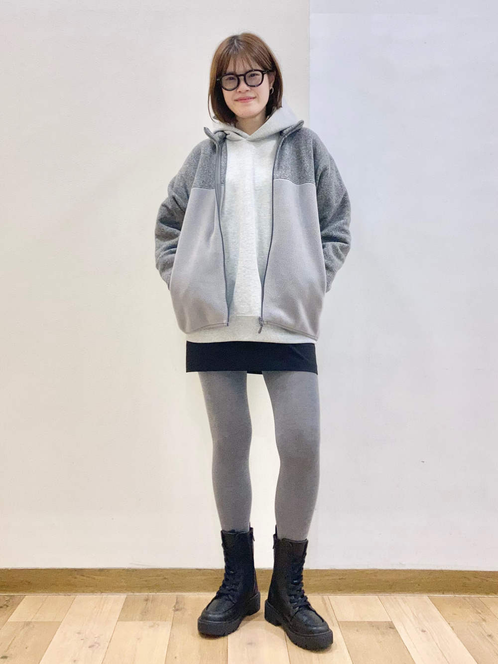 ツイードテーラードジャケット、フレアスコート」の着用コーディネート