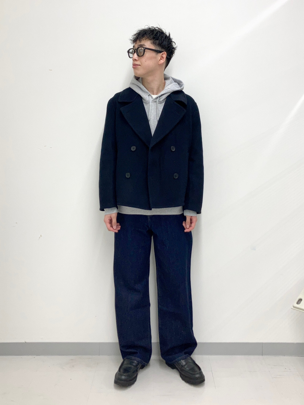 クルーネックTシャツ、ストレッチウールスリムジャケット/カスタム