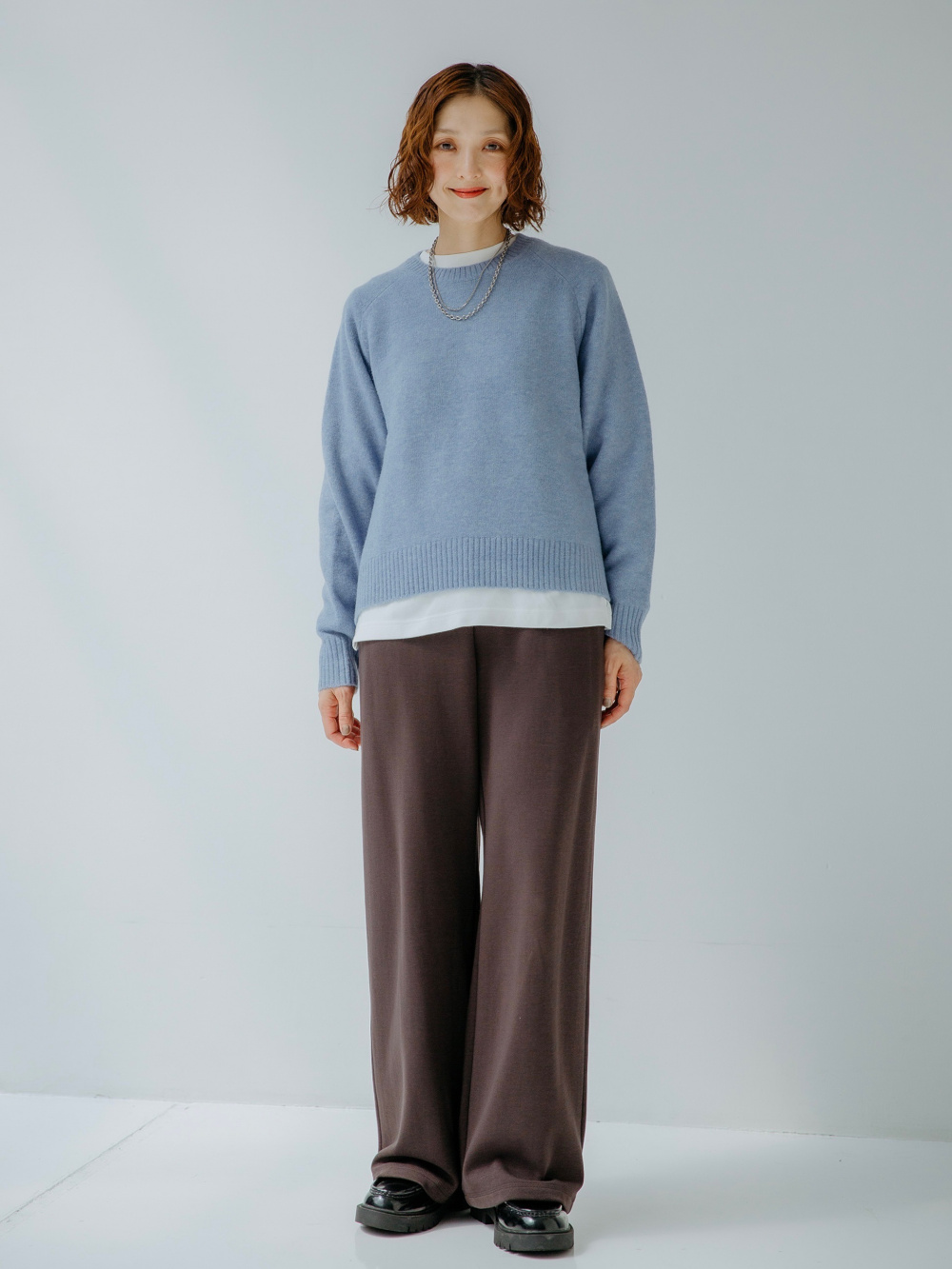 スーピマコットンT、ダブルフェイスショートコートリラックスフィット