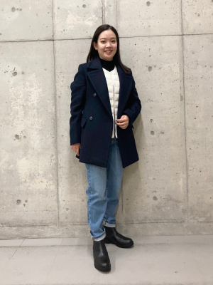 ユニクロ公式 | ウールブレンドピーコート