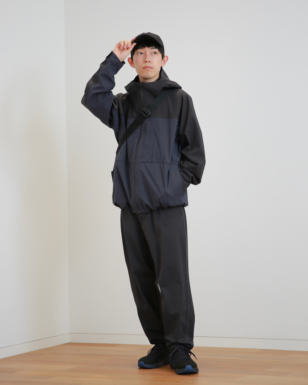 ブロックテックパーカ／バイカラー、ウルトラストレッチアクティブ