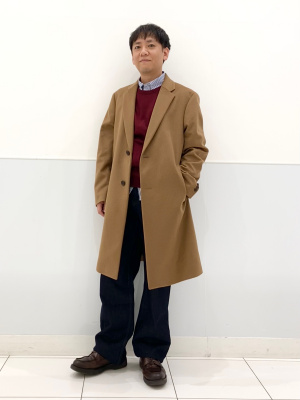 ユニクロ ウールカシミアチェスターコート ブラウン Lサイズ 人気 UNIQLO ウールカシミヤチェスターコート XL ブラウン