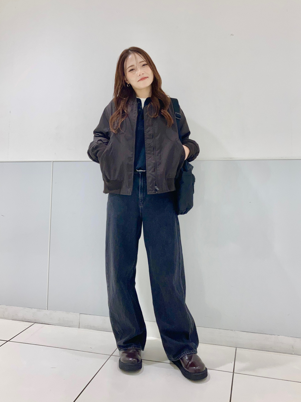 コーティングショートブルゾン、ツイルワークオーバーサイズシャツ」の