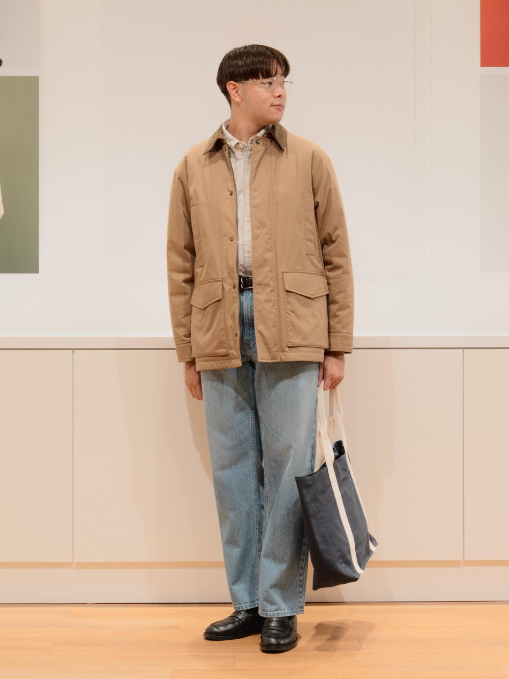 パフテックユーティリティジャケット、オックスフォードオーバーサイズ