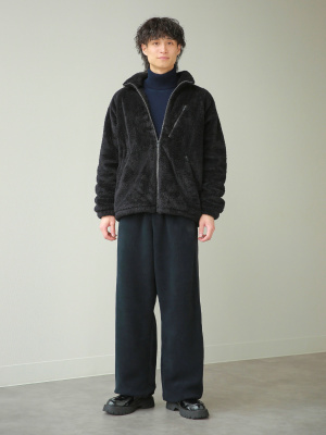 ユニクロ公式 | フリースワイドパンツ/丈長め