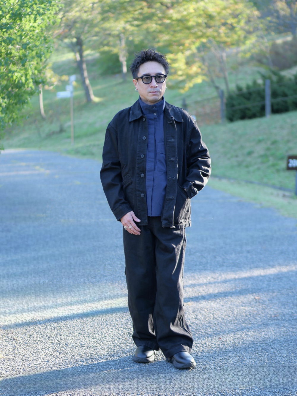 オーバーサイズカラーデニムジャケット」の着用コーディネート