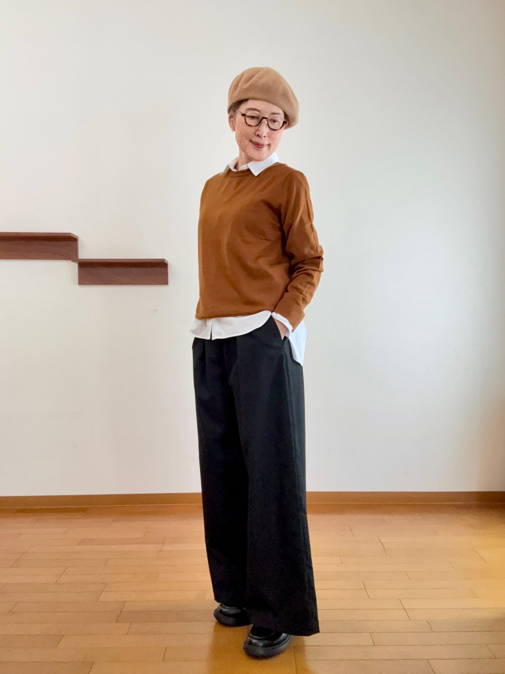 感動ダブルジャケットリラックスフィット、感動タックワイドパンツ」の