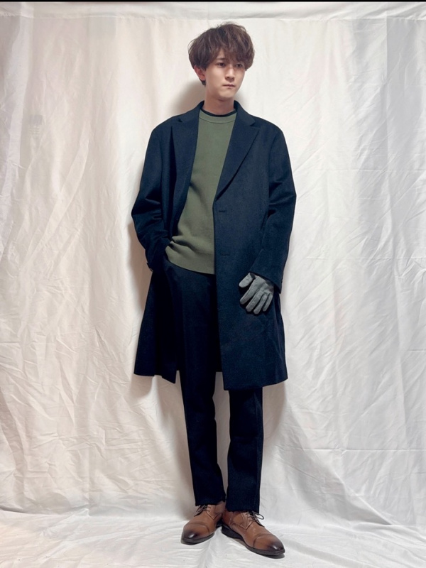 【高級ライン】ユニクロ＋J 2XL メンズ　メルトンチェスターコート 新品タグ付 ユニクロ公式 | ウールブレンドチェスターコート